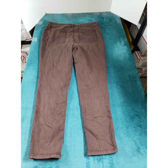 Chicos Jeans 1.5 US Size 10 Womens Brown Stretch Pants Mid Rise Platinum Jegging - Picture 11 of 12